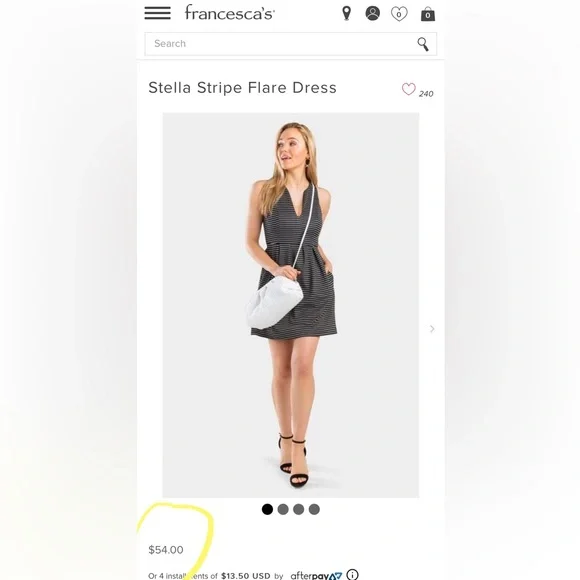 Francesca’s- Stella Stripe Flare Dress ✨ NWT - Picture 9 of 9